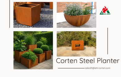 Corten Steel Outdoor Planter Pots